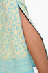 Long Sleeveless printed dress with thin adjustable straps and pockets